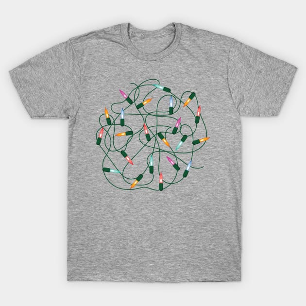 Tangle of Christmas lights in T-Shirt by holidaystore